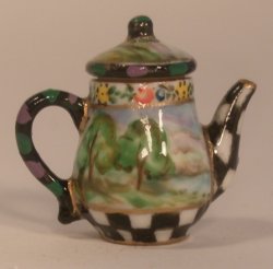 Scenic Check Coffee Pot by Christopher Whitford