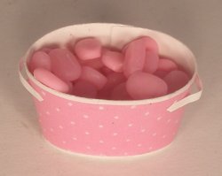 Pink "Glycerine" Soap in Tub by Syreeta's Miniatures