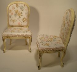 Italian Painted Set of 2 Chairs by Renee Isabelle