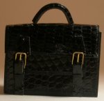 Black Lizard 2 Strap Briefcase by Jose Gomez