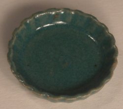 Fluted Pie Plate Green #60 by Elisabeth Causeret