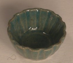 Fluted Bowl Green #60 by Elisabeth Causeret #A