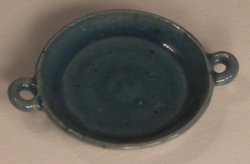 Round Handled Tray Blue #108 by Elisabeth Causeret