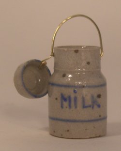 Milk Bottle Blue Stripe by Elisabth Causeret