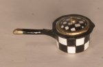 Jester Check Enamel Pot #3 by Christopher Whitford