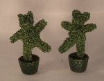 Pair of Dancing Bear Topiaries by Wilhelmina