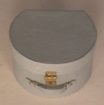 Leather Hat Box Lt. Blue by Sue Popely