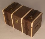 Banded Leather Trunk by Sue Popely
