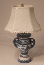 Blue Canton Table Lamp by Christopher Whitford
