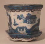 Blue Canton Flower Pot Med by Christopher Whitford