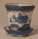 Blue Canton Flower Pot Small by Christopher Whitford