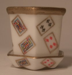 Playing Cards Flower Pot Med by Christopher Whitford