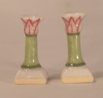 Pair of Flower Candlesticks by Ron Benson