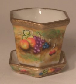 Royal Worcestor Fruit Flower Pot Large by Christopher Whitford