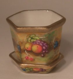 Royal Worcestor Fruit Flower Pot Med by Christopher Whitford