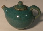 Pottery #69a Green Teapot by Elisabeth Causeret #A