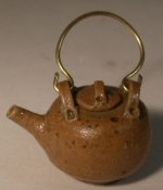 Pottery #69a Brown w/Handle by Elisabeth Causeret