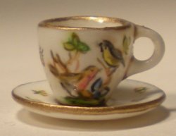 Herend Rothchild Bird Cup & Saucer by Christopher Whitford