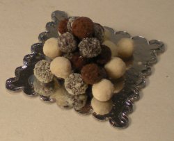 Mixed Truffles on Mirrored Tray by Linda Cummings