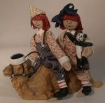 Raggedy Ann and Andy on Camel by Maureen Thomas