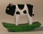 Rocking Wood Animal Toy Black & White Cow by Matthias Matthes