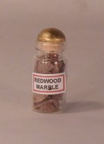 Red Wood Marble Jar by Artistic