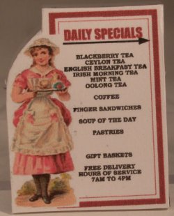 Daily Specials Large Dummy Board Display by Lorraine Scuderi