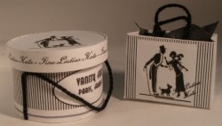 Edwardian Black & White Hat & Gift Box by Lorraine Scuderi