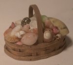 Seashell Collector Oval Basket by Hudson River Miniatures