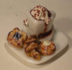 Hot Chocolate & Patries by Linda Cummings