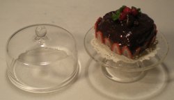 Heart Strawberry & Chocolate Gateau by Linda Cummings