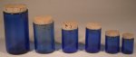 Glass Canister Set Blue by Matthias Matthes