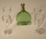 Green Decanter & 4 Glasses by Gerd Felka