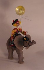 Clown Riding a Elephant by Mauren Thomas
