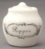Victorian Porcelain Jar Pepper by Gail Tucker