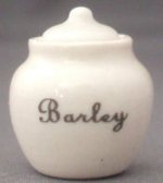 Covered Porcelain Jar Barley by Gail Tucker
