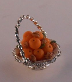Orange & Walnut Basket by Linda Cummings