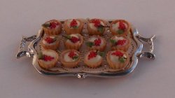 Tray of Redcurrant Topped Tarts by Linda Cummings