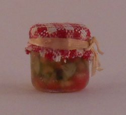 Jar of Pickled Salad Vegetables by Linda Cummings