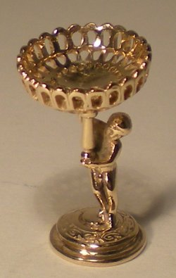 Art Nouveay Lady Compote 10kt Gold by Don Henry