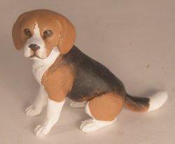 Beagle Sitting by Karl Blindheim