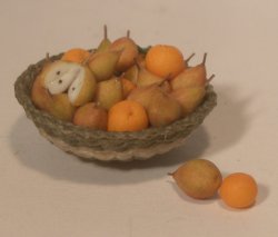 Basket of Pears & Oranges by Linda Cummings