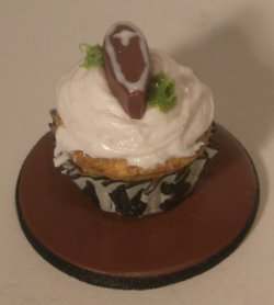 Giant Cupcake w/Chocolate Coffin by Linda Cummings
