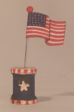 Flag on Drum by Ann Richards