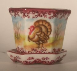 Turkey Flower Pot Large by Christopher Whitford