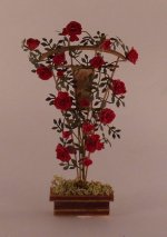 Small Rose Trellis Hot Pink by Artistic Florals