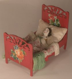 Doll in Red Bed by Gale Elana Bantock