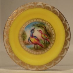 French Peacock Round Platter by Christopher Whitford