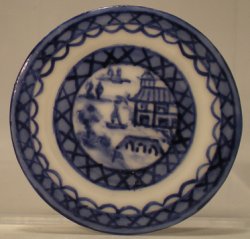 Blue Canton Round Platter by Christopher Whitford