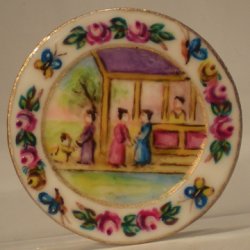 Famille Rose Round Platter by Christopher Whitford